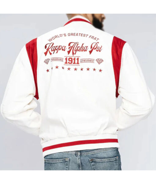Kappa Alpha Psi World’s Greatest Frat Red Varsity Jacket-5
