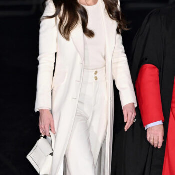 Kate Middleton Christmas Carol Service White Coat-3
