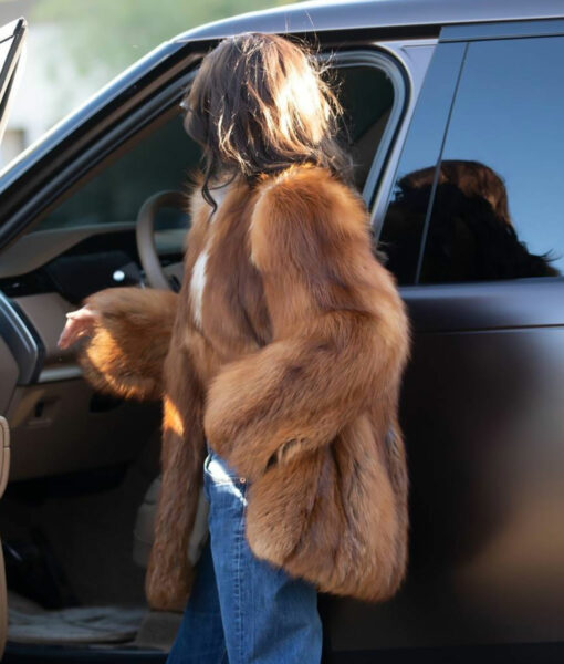 Kylie Jenner Brown Fur Coat-Kylie Jenner Fur Coat-3