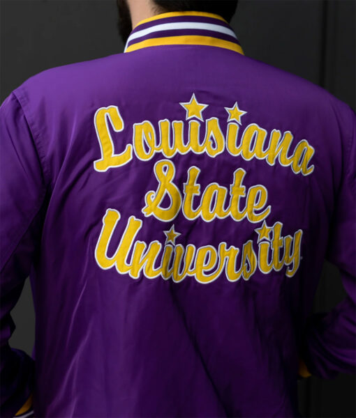 Louisiana State University Tigers Purple Varsity Jacket-1