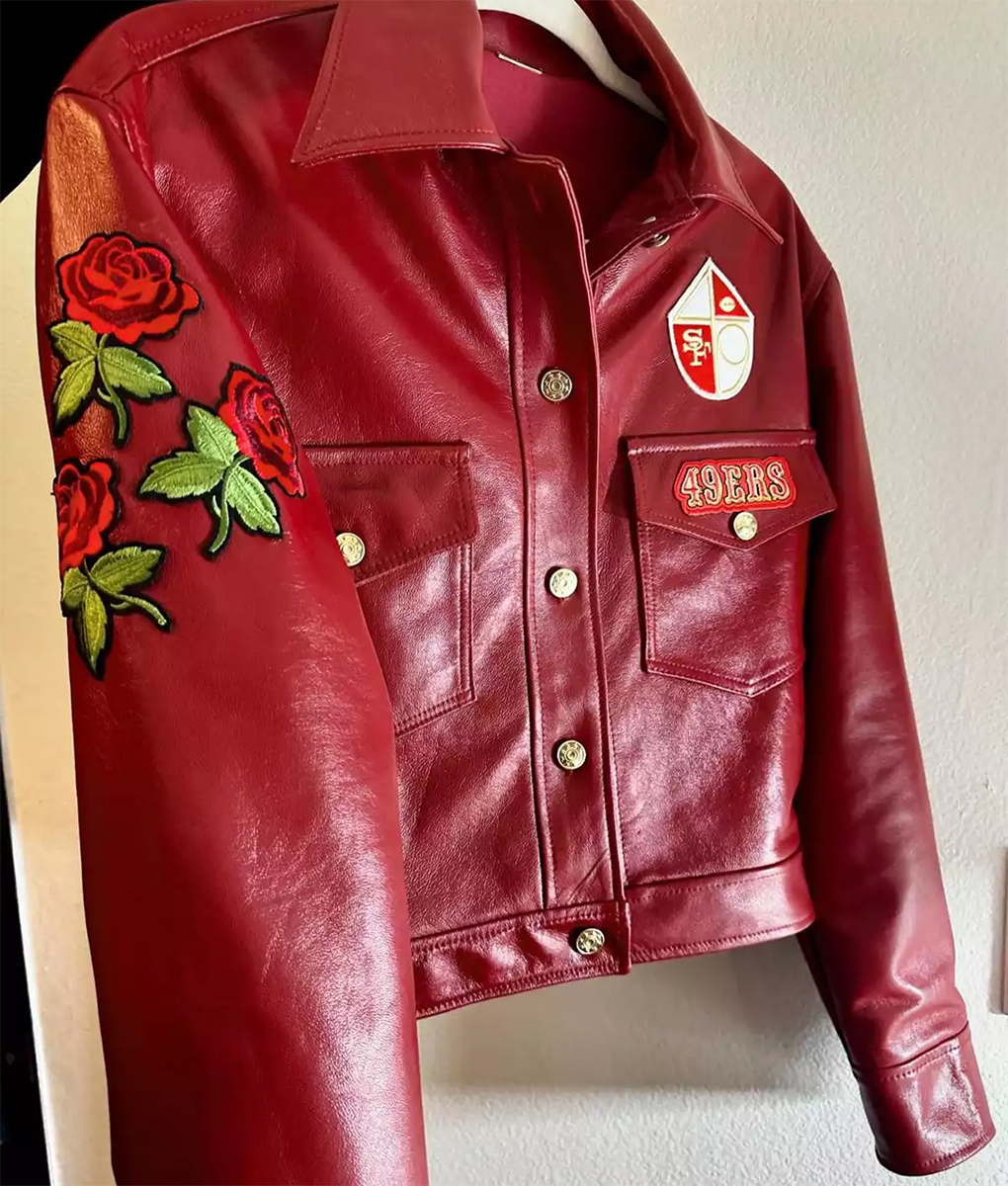 Lana Del Rey Super Bowl Red Cropped Jacket (2)