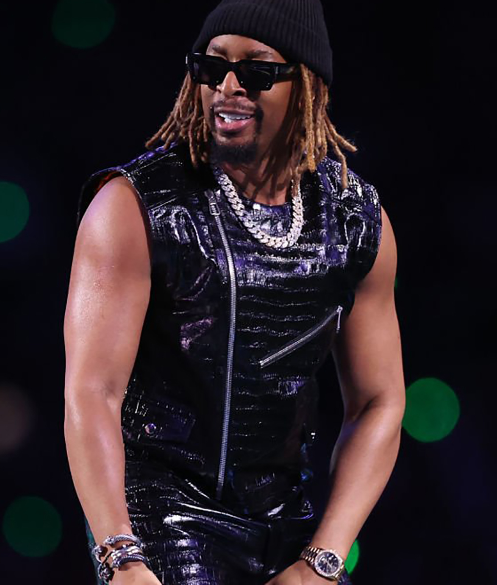 Lil Jon Super Bowl Black Leather Vest (5)