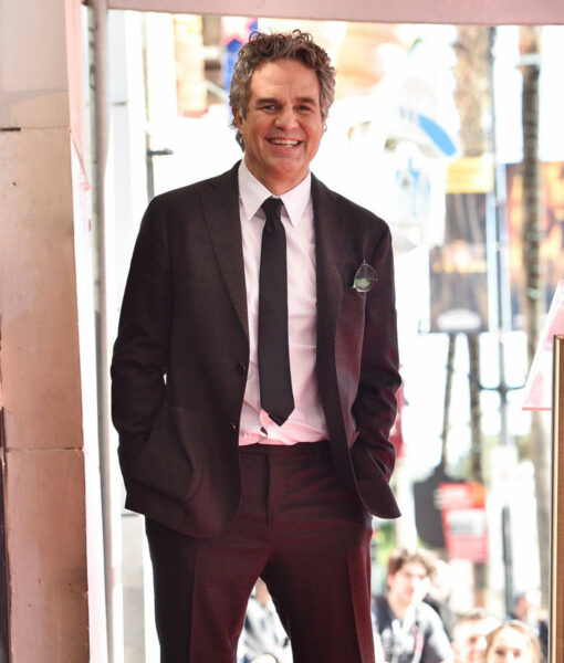 Mark Ruffalo Hollywood Walk of Fame 2024 Brown Suit-3