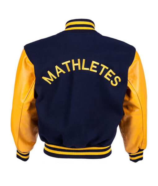 Means Girl Lettermen Navy Blue Varsity Jacket-3