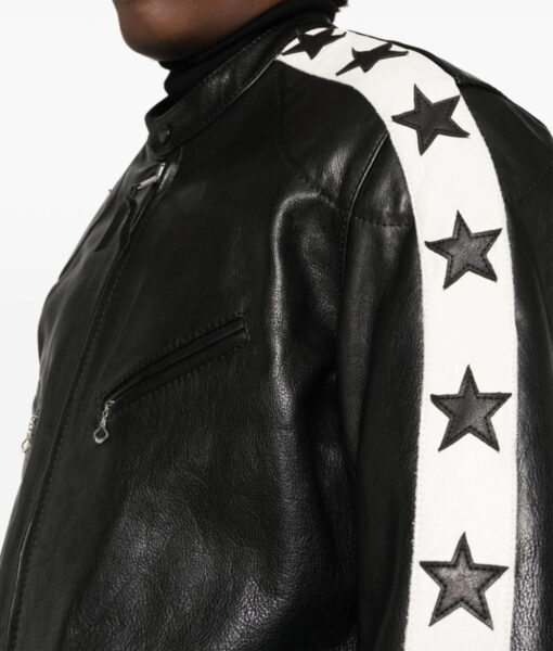 Odell Beckham Jr. Super Bowl Black Leather Jacket
