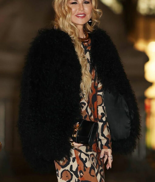 Rachel Zoe Fashion Week Black Fur Jacket-2