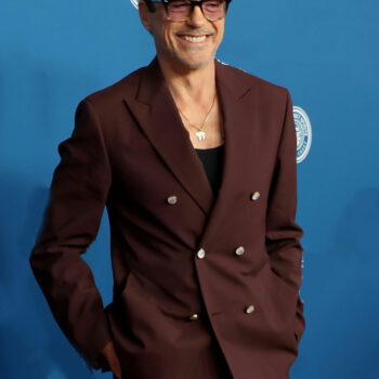 Robert Downey Jr. Santa Barbara Film Festival Burgundy Suit-5