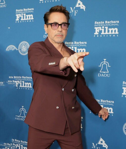 Robert Downey Jr. Santa Barbara Film Festival Burgundy Suit-3
