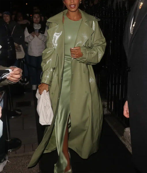Rochelle Humes Green Coat-3
