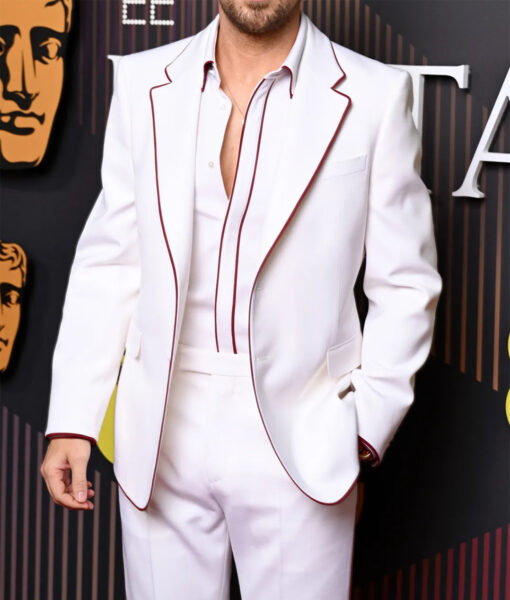 Ryan Gosling BAFTA Film Awards White Suit-4