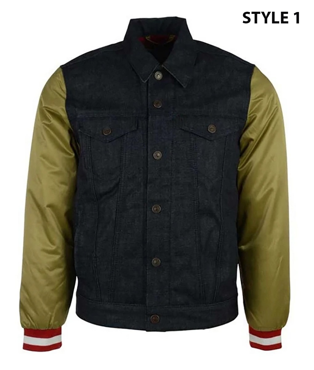 SF 49ers Black Denim Varsity Jacket Style-1 (1)