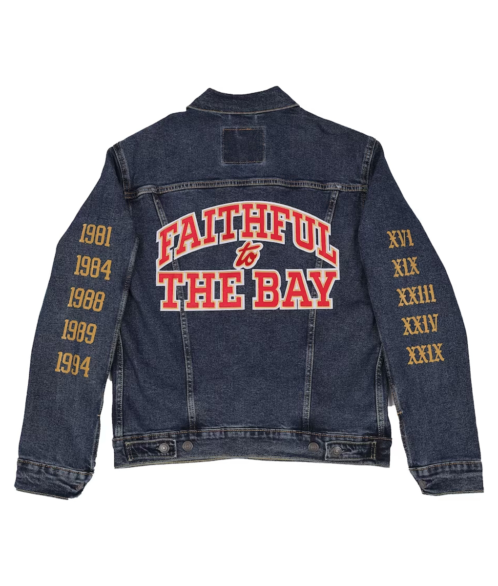 SF 49ers Faithful To The Bay Blue Denim Jacket (1)