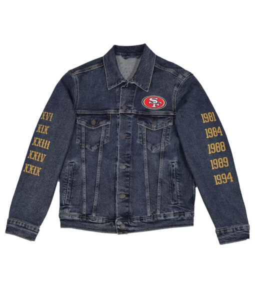 San Francisco 49ers Faithful To The Bay Blue Denim Jacket-3