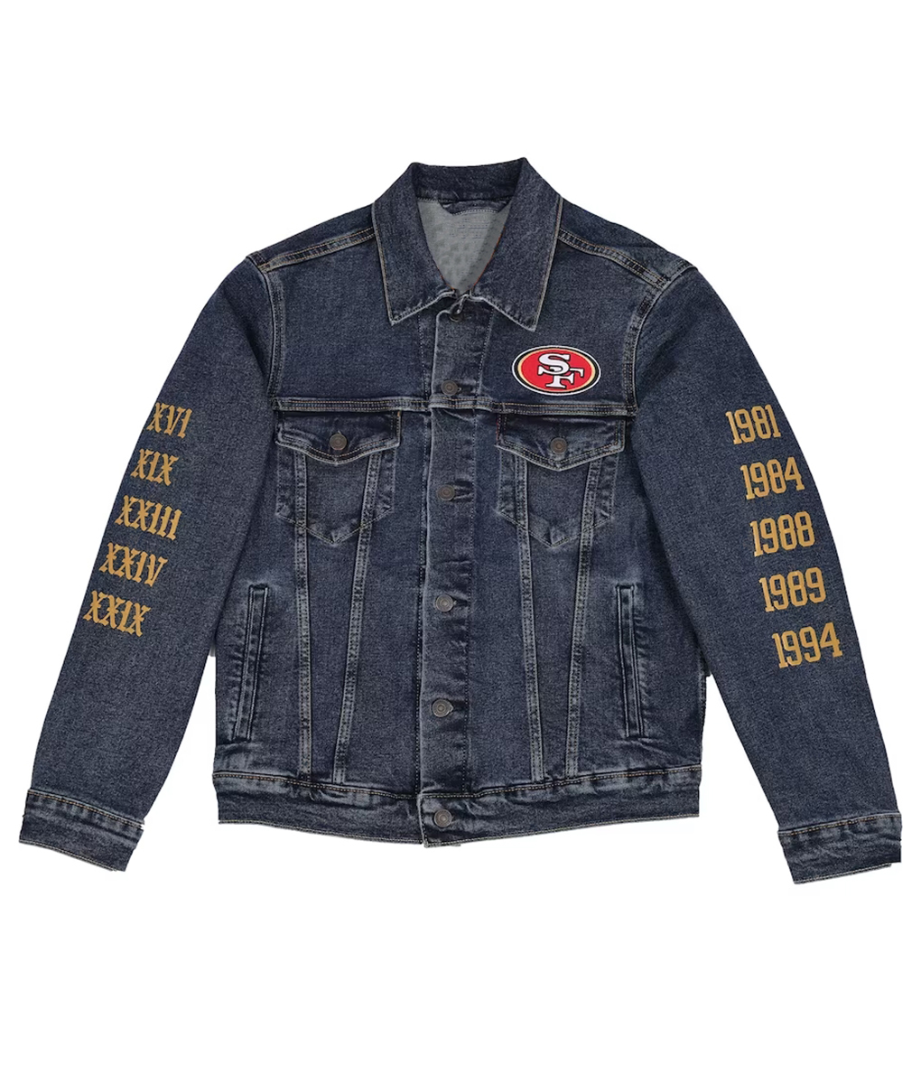 SF 49ers Faithful To The Bay Blue Denim Jacket (2)