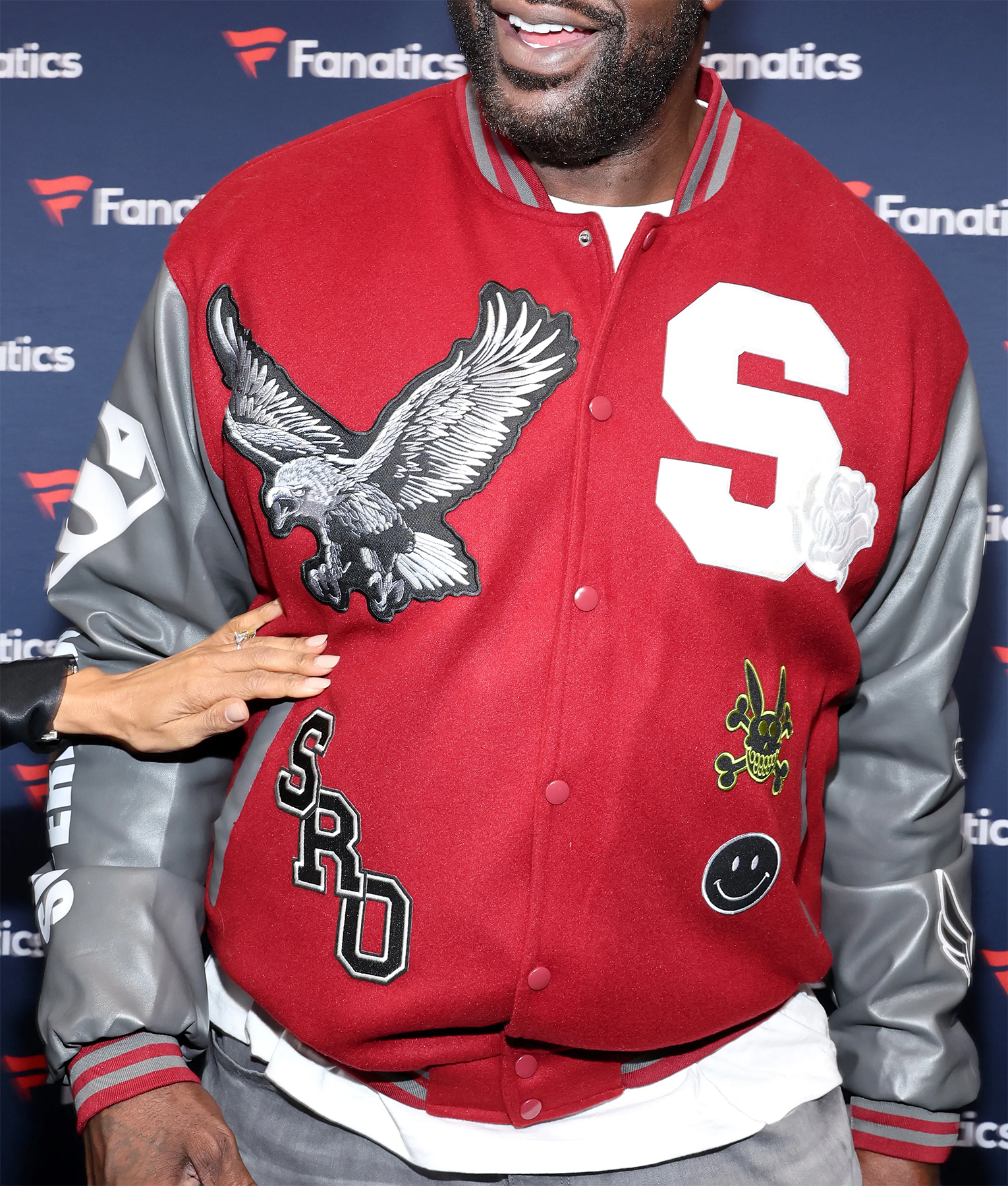 Shaquille O’Neal Super Bowl Red Varsity Jacket (1)