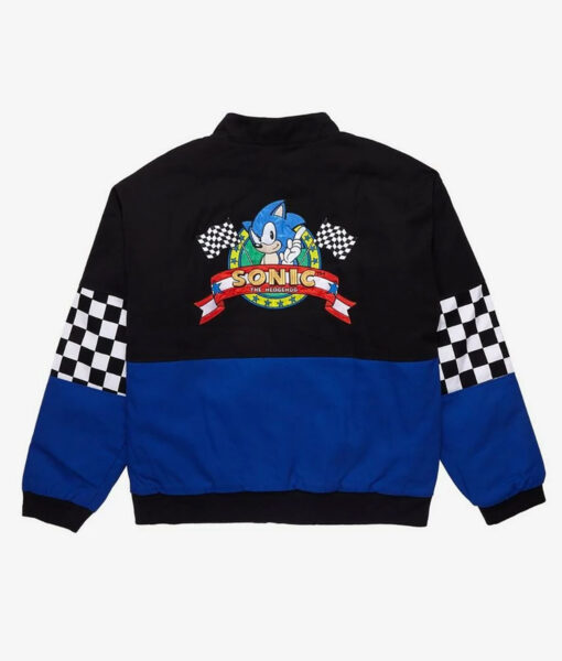 Sonic the Hedgehog Black and Blue Checkered Jacket-2