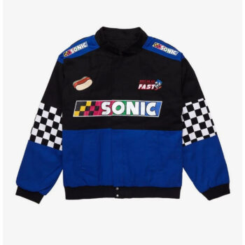 Sonic the Hedgehog Black and Blue Checkered Jacket-1