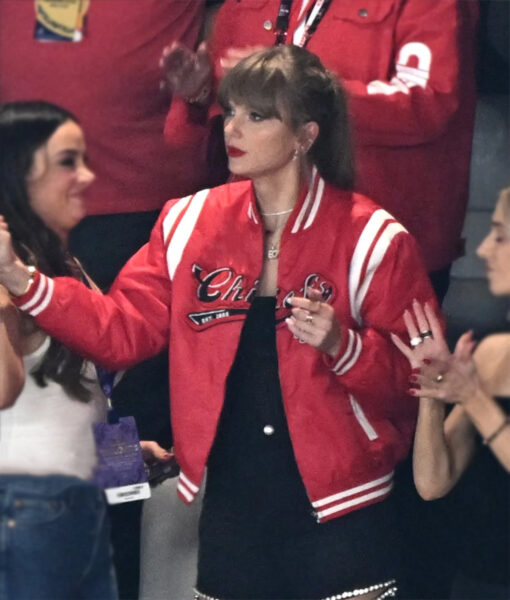 Taylor Swift Kansas City Chiefs 60 Red Varsity Jacket-2