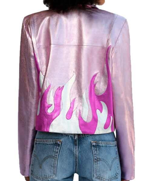 Taylor Tomlinson Have It All Pink Leather Jacket-3