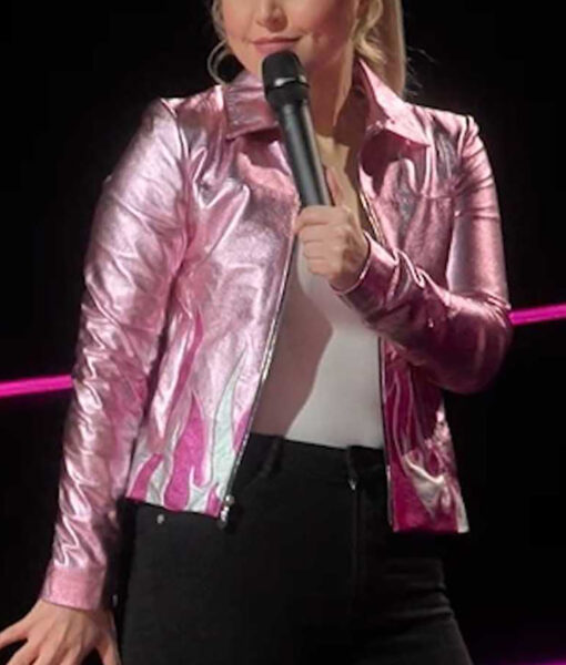 Taylor Tomlinson Have It All Pink Leather Jacket-1
