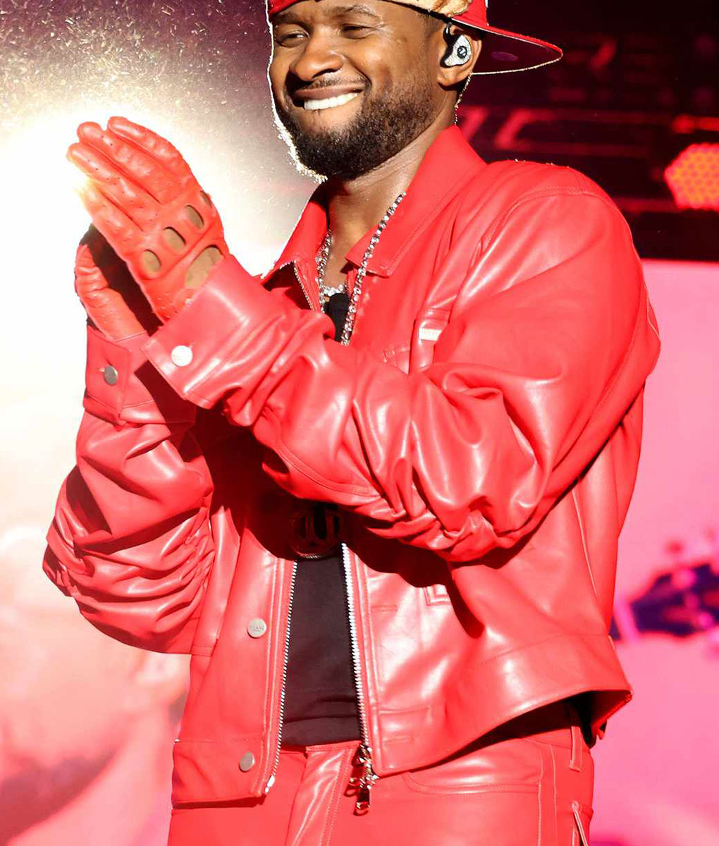 Usher Roots Picnic Red Leather Jacket (2)