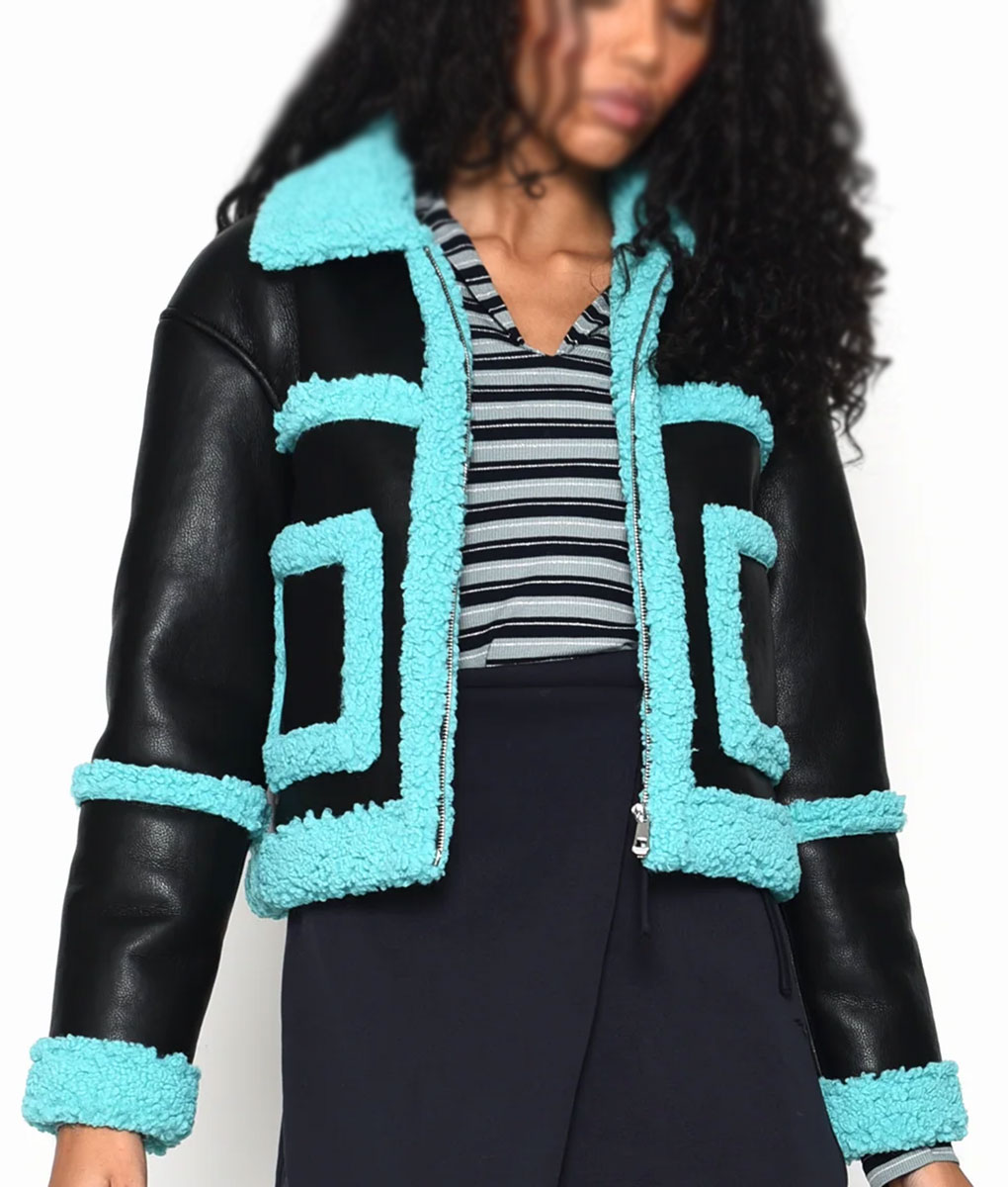 Wickie Roy Girls5eva Shearling Leather Jacket (4)