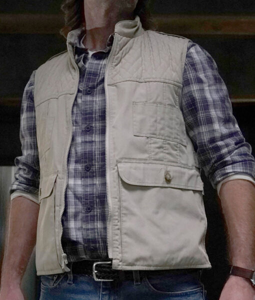 Will Forte MacGruber White Quilted Vest-1