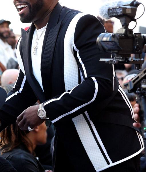 50 Cent Hollywood Walk of Fame Black Blazer-3