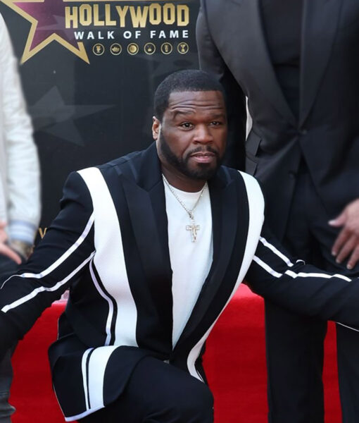 50 Cent Hollywood Walk of Fame Black Blazer-5