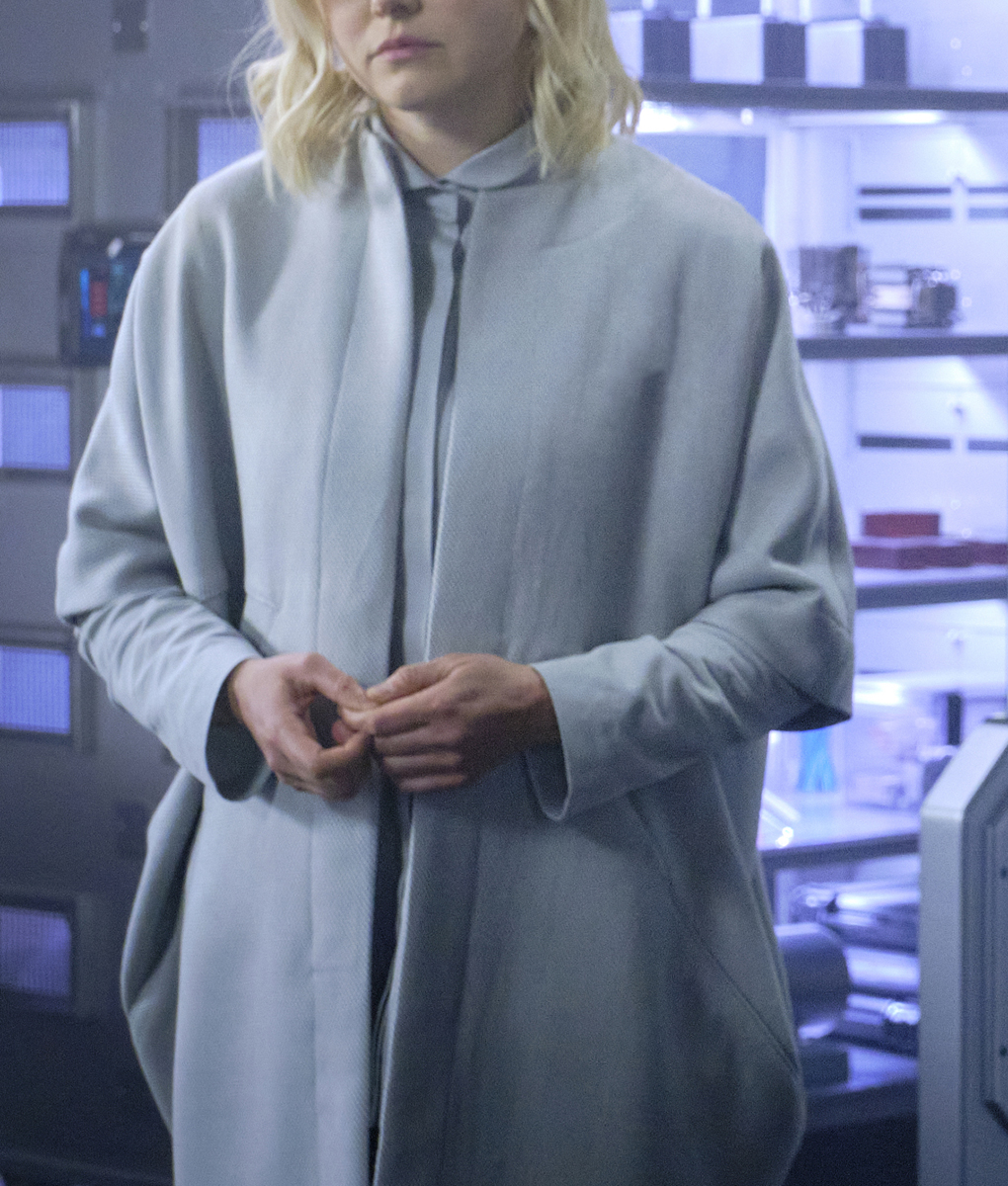 Alison Pill Star Trek Picard Gray Coat (4)