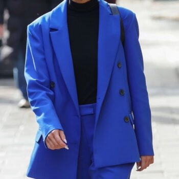 Ashley Roberts Wool Blue Blazer-Ashley Roberts Blue Blazer-1