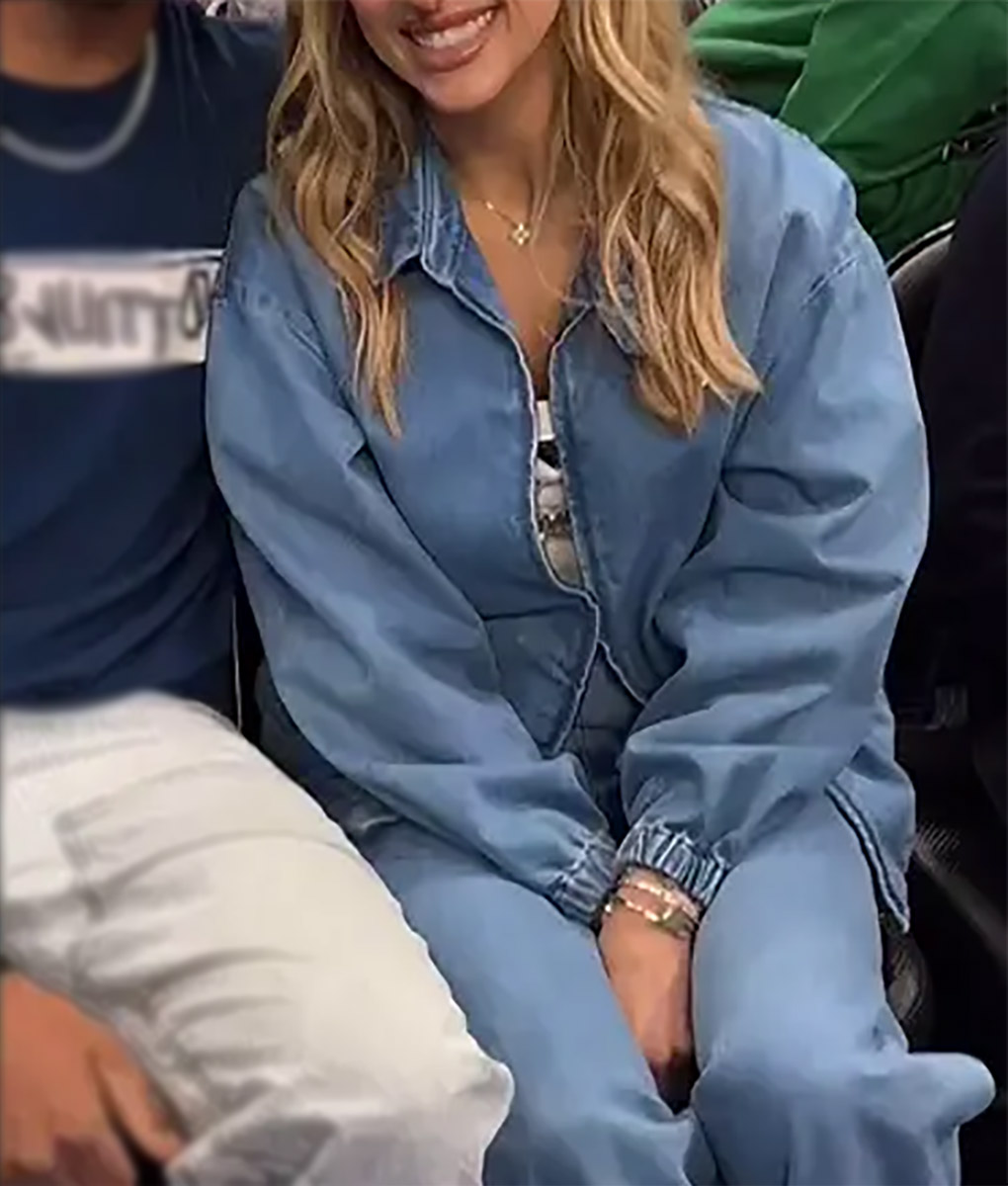 Brittany Mahomes Blue Denim Jacket (3)