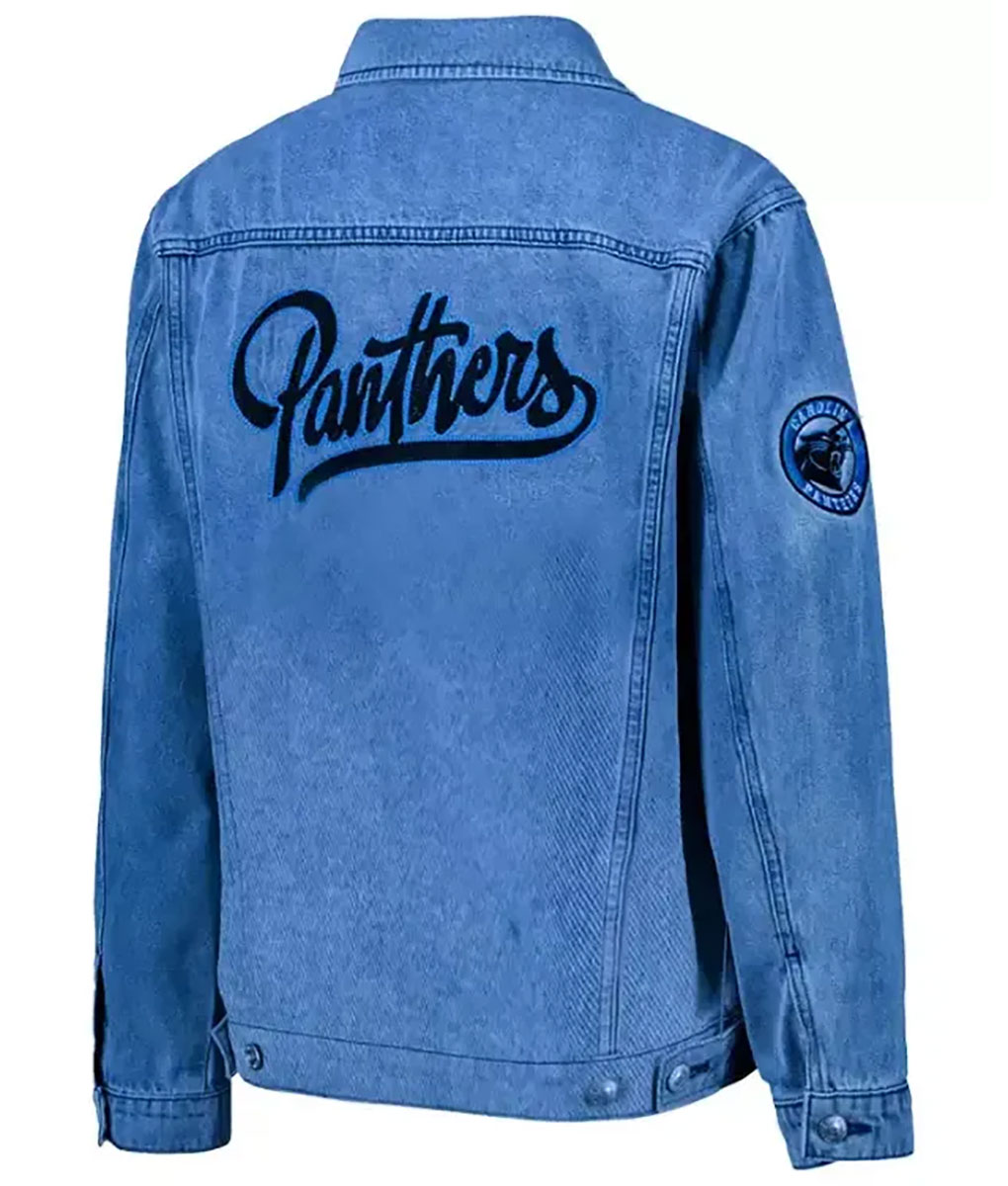 Carolina Panthers Denim Trucker Jacket (2)