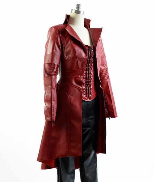Civil War Elizabeth Olsen (Wanda Maximoff) Scarlet Witch Red Coat