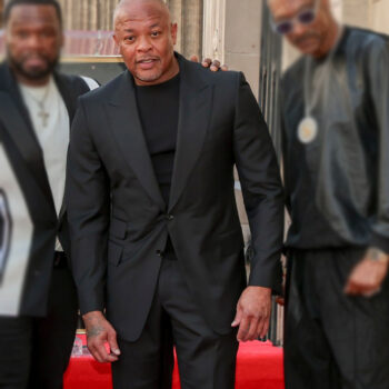 Honoree Dr. Dre Hollywood Walk of Fame Black Suit-2