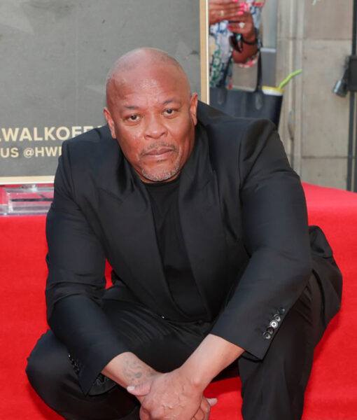 Honoree Dr. Dre Hollywood Walk of Fame Black Suit-4