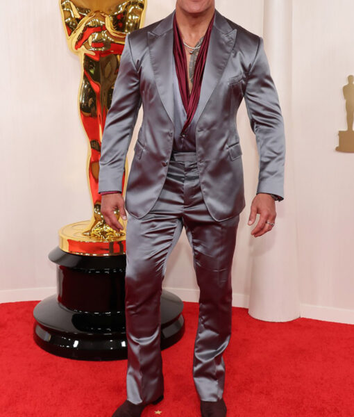 Dwayne Johnson (The Rock) Oscar Gray Suit-3