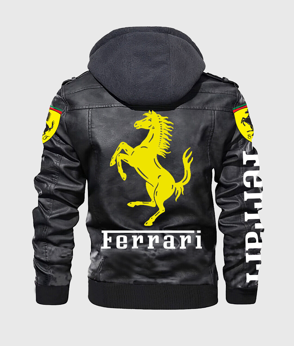 Ferrari F1 Black Leather Jacket (2)