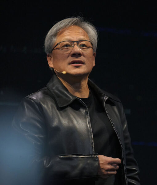 Nvidia CEO Jensen Huang Black Leather Jacket-1
