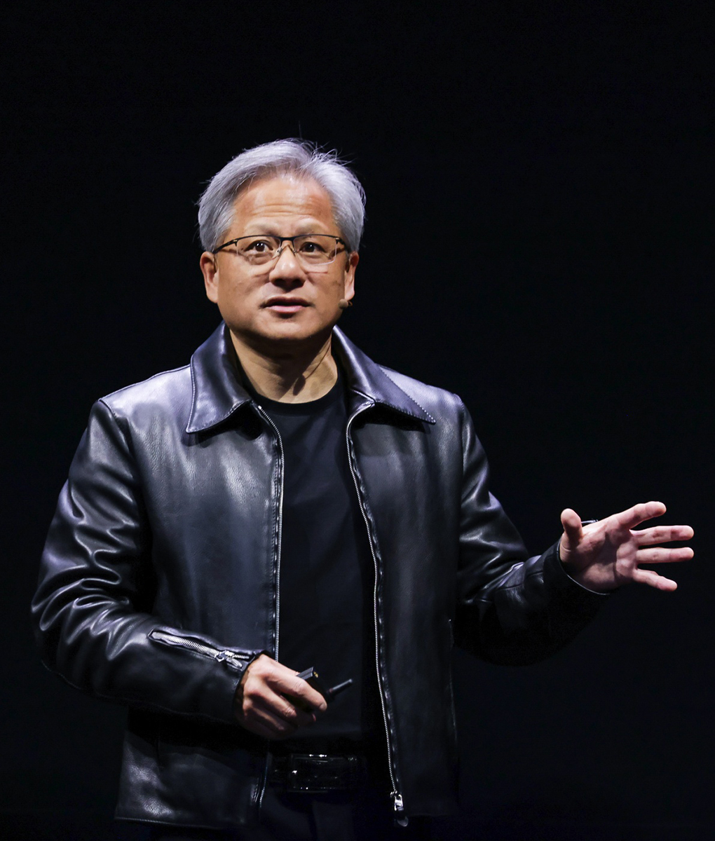Nvidia CEO Jensen Huang Black Leather Jacket-3
