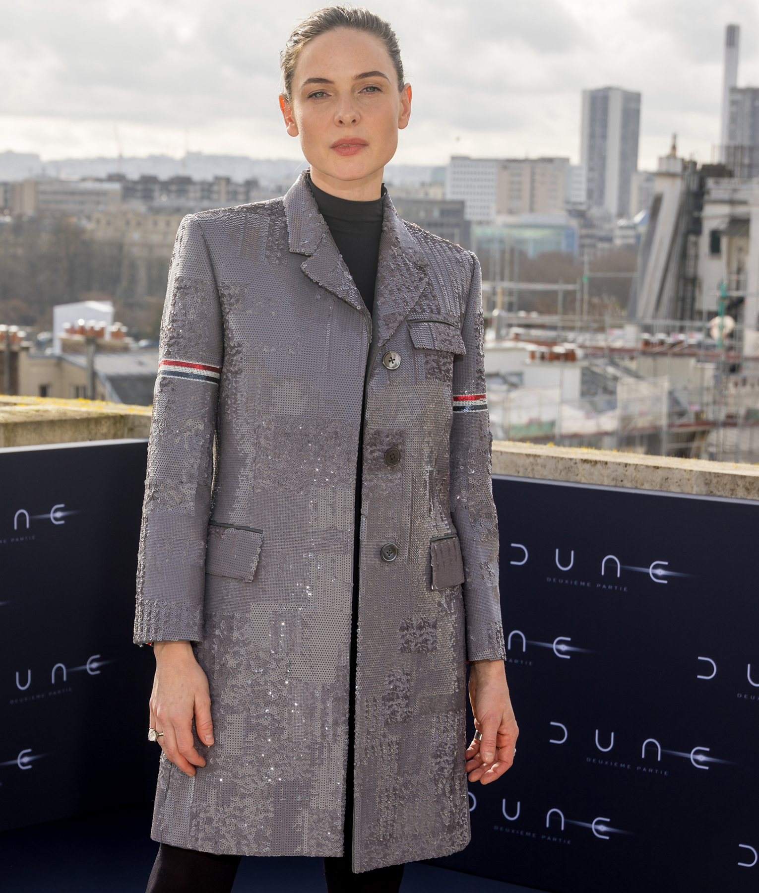 Jessica Dune Part Two Gray Sequin Coat (1)