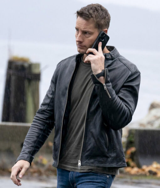 Justin Hartley Tracker (Colter Shaw) Black Leather Jacket-5