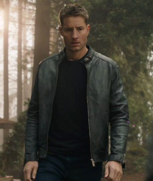 Justin Hartley Tracker (Colter Shaw) Black Leather Jacket-3