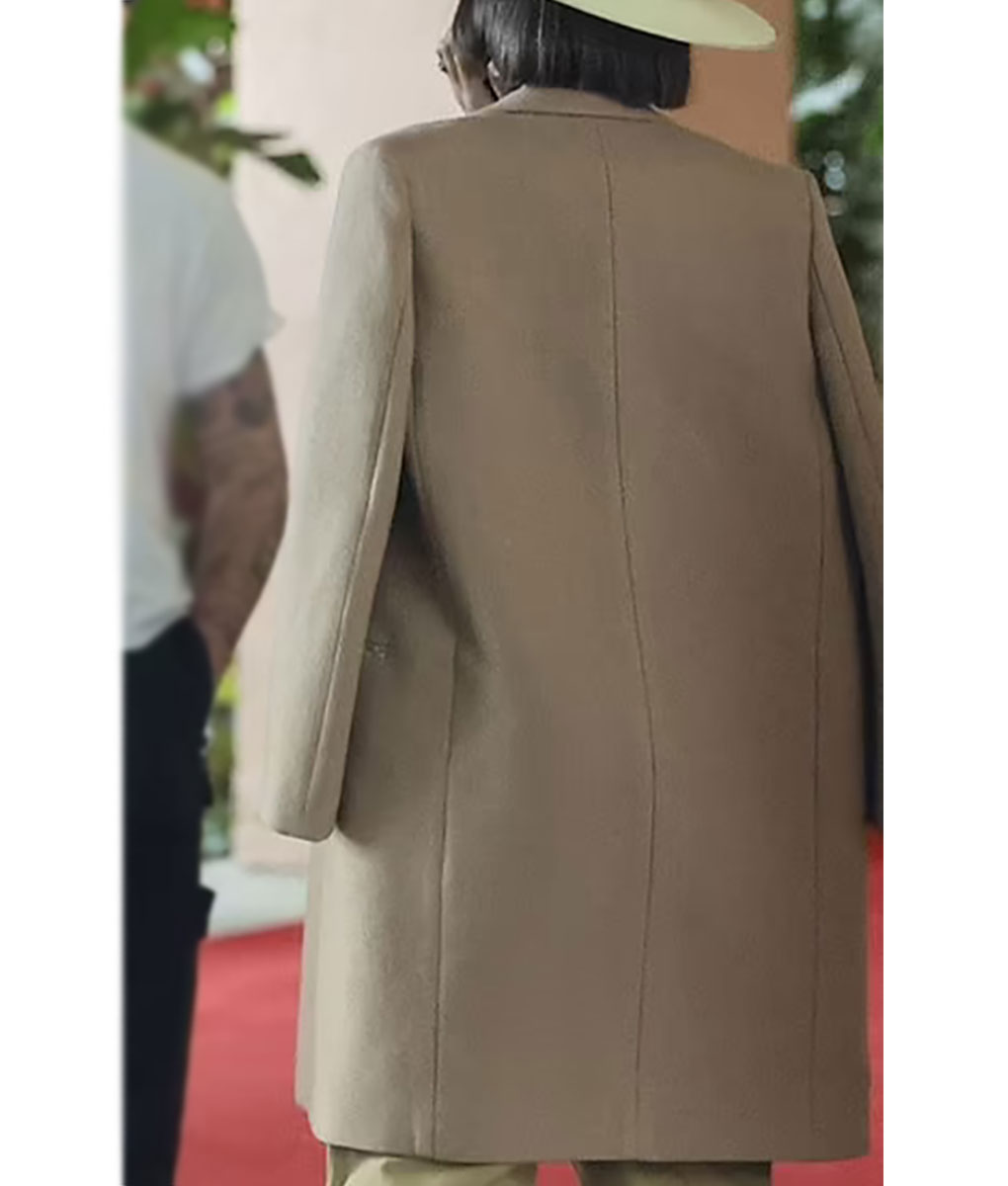 Kelly Rowland Wool Brown Coat (2)