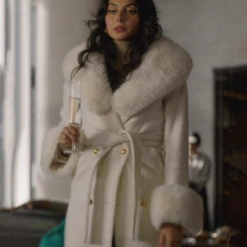 Leila Death and Other Details (Pardis Saremi) White Fur Coat