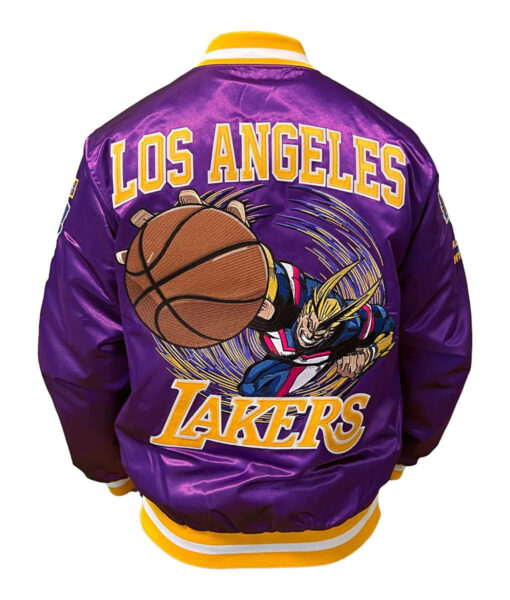Los Angeles Smash Lakers Purple Bomber Jacket-5