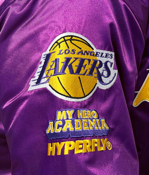 Los Angeles Smash Lakers Purple Bomber Jacket-6