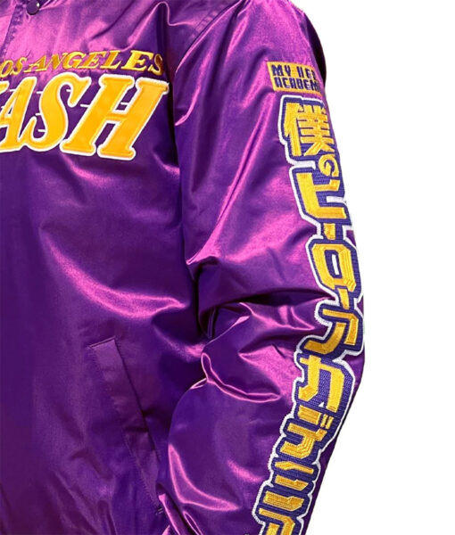Los Angeles Smash Lakers Purple Bomber Jacket-1