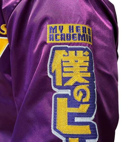 Los Angeles Smash Lakers Purple Bomber Jacket-2