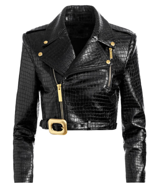 Max Mitchell Wild Cards (Vanessa Morgan) Leather Cropped Jacket